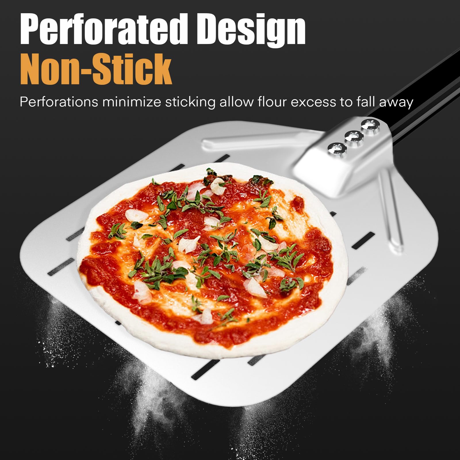 Pala giratoria Mysweety de 9 pulgadas para voltear pizzas con precisión