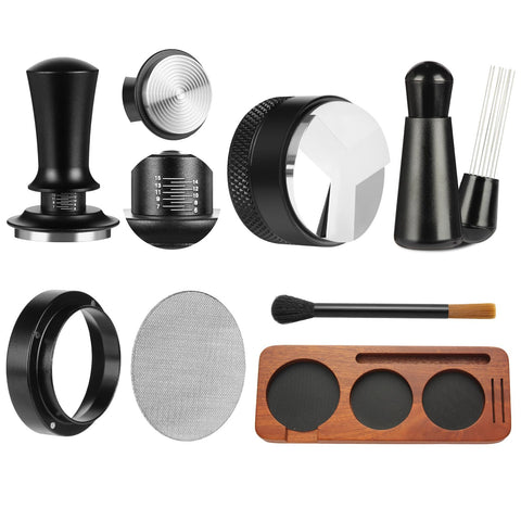 Mytdkxin prensa de espresso 58mm base para extracción uniforme.