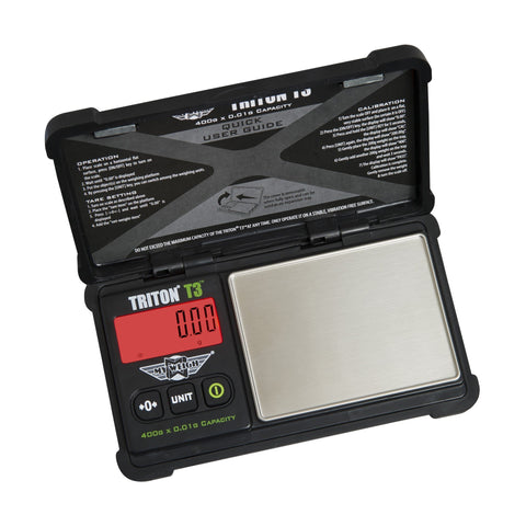 My Weigh T3-400 Triton: balanza portátil negra para pesajes precisos