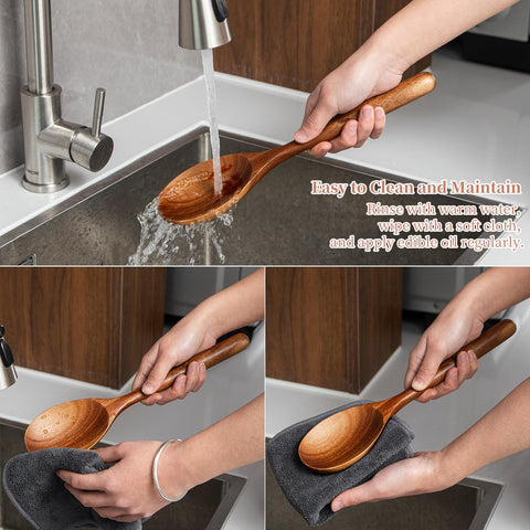 Cucharas MZROO de madera fáciles de cuidar, sin olores persistentes