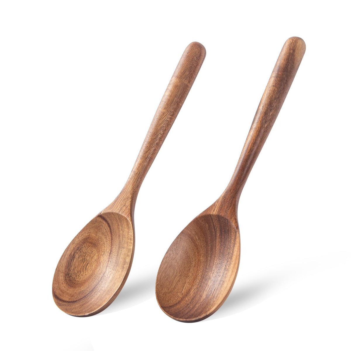 Cucharas de madera MZROO grandes para mezclar y servir sin rayar
