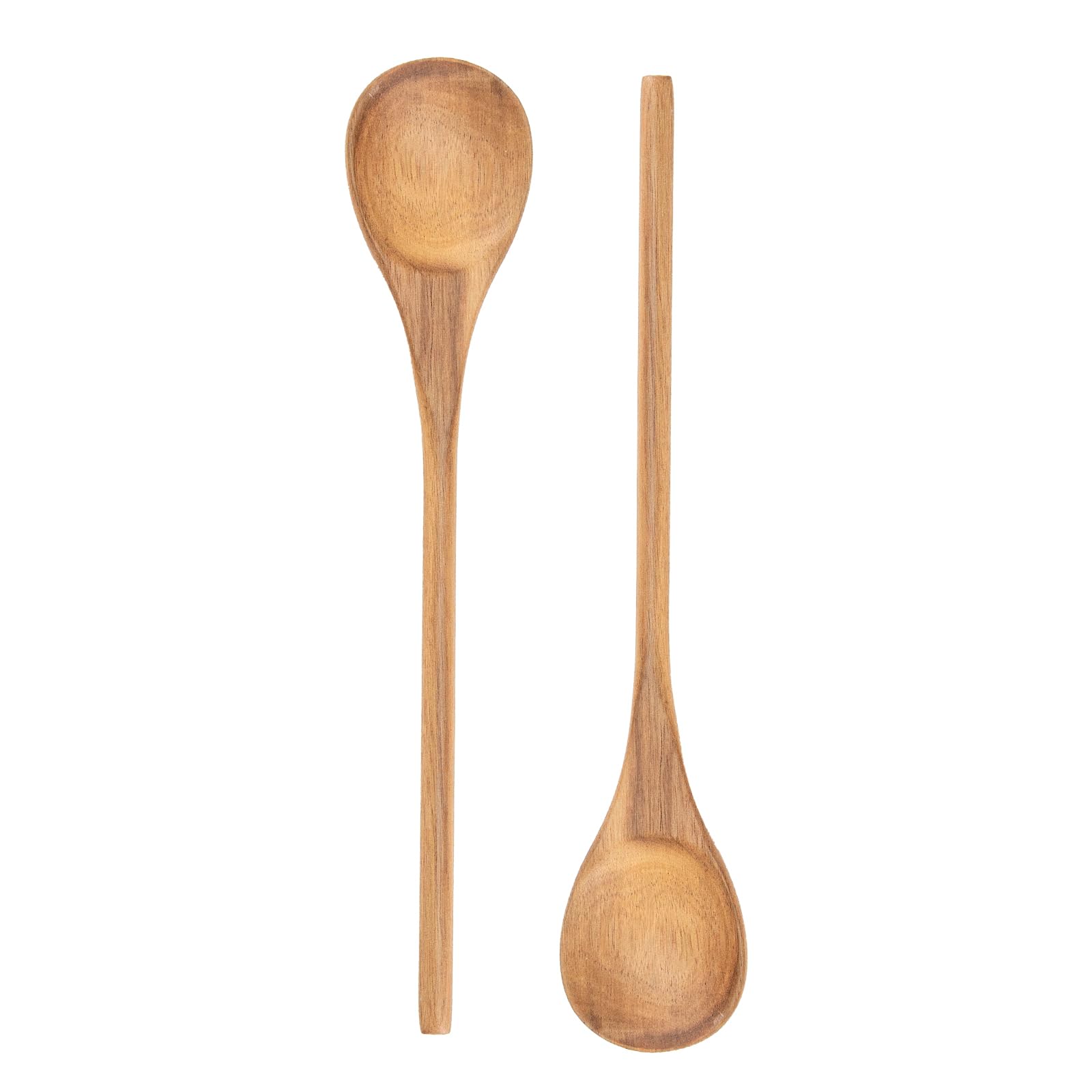 Cucharas de madera MZROO de 12,5 pulgadas con mango largo para mezclar