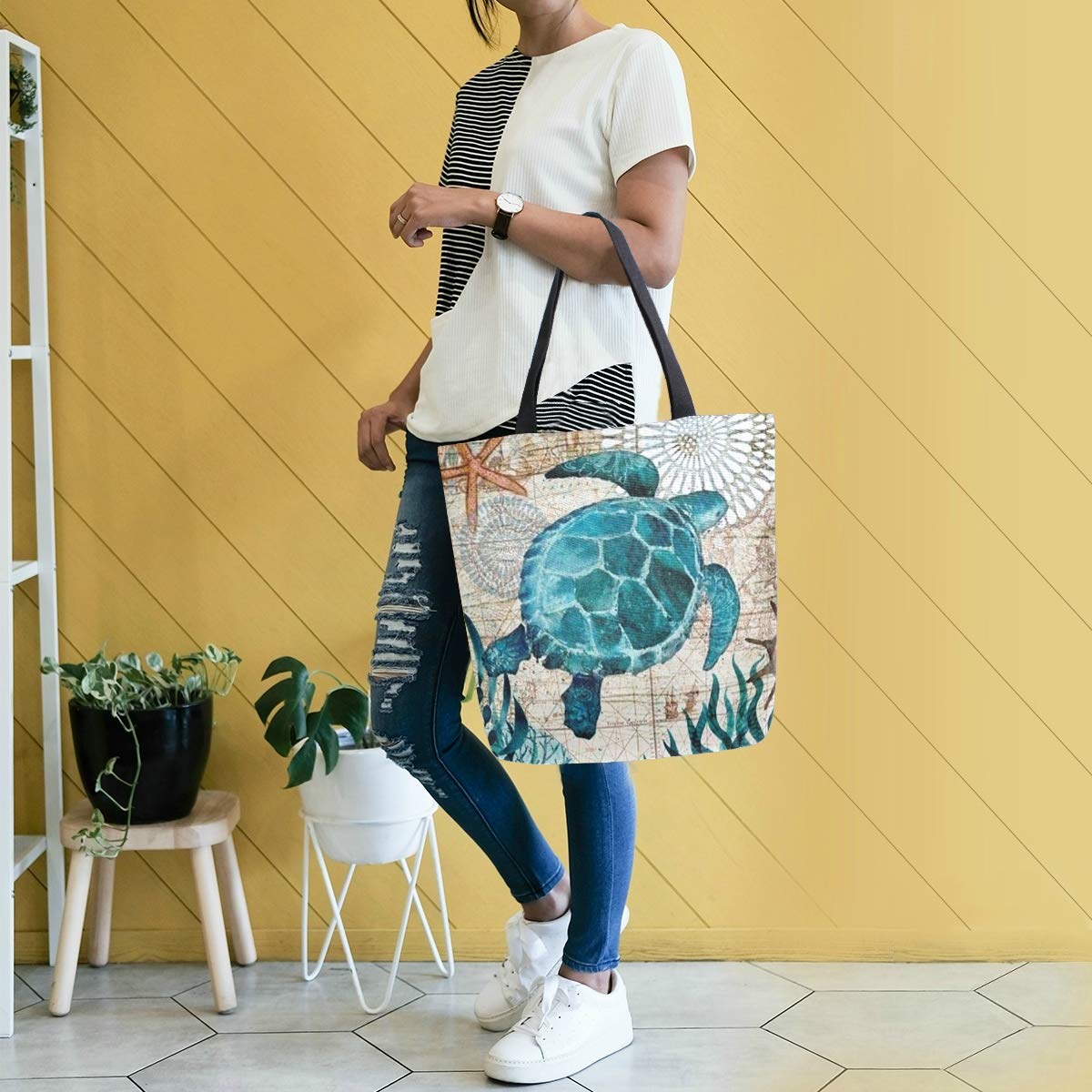 Naanle tortuga marina: bolso práctico para viaje diario y uso cotidiano.