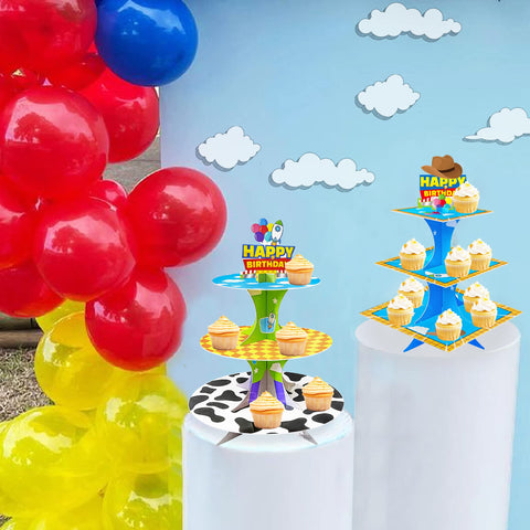 Nabenkalu soporte tartas cartón 3 pisos para fiestas.
