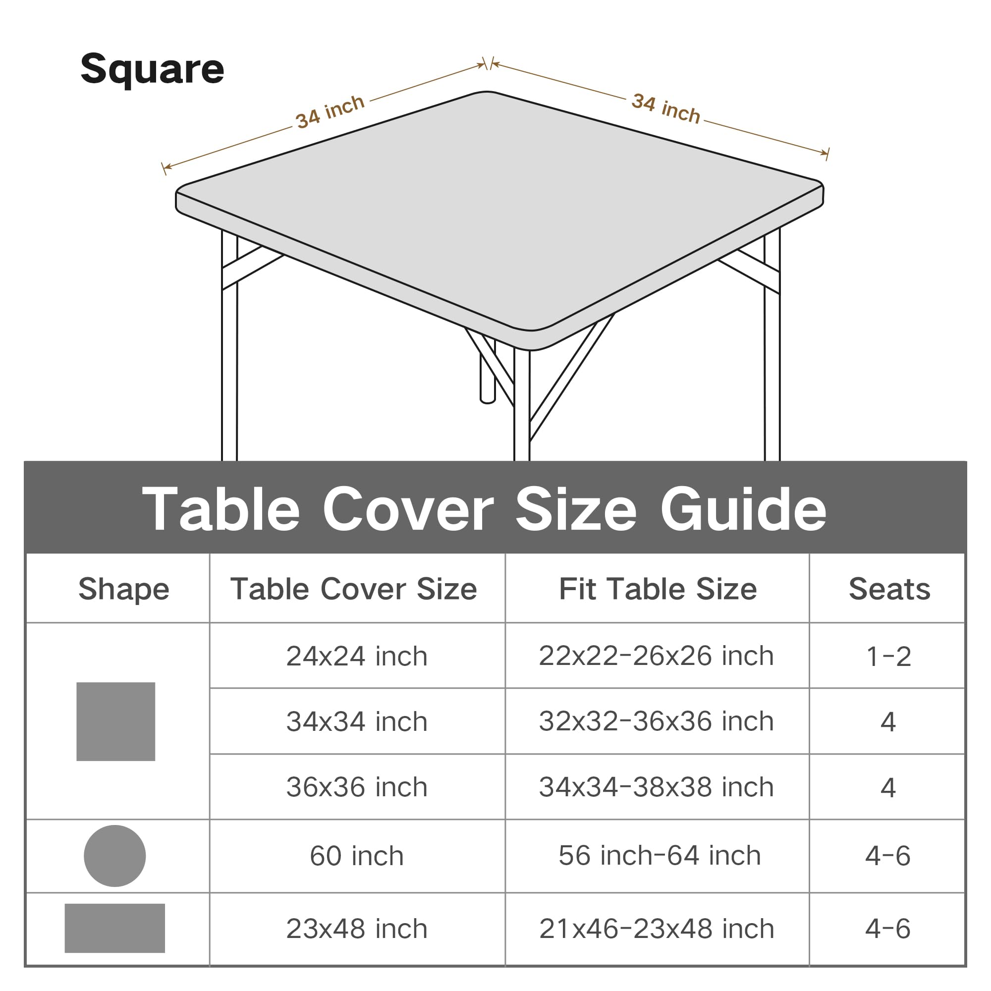 Nacuci cubierta de mesa fácil de lavar para eventos en casa.
