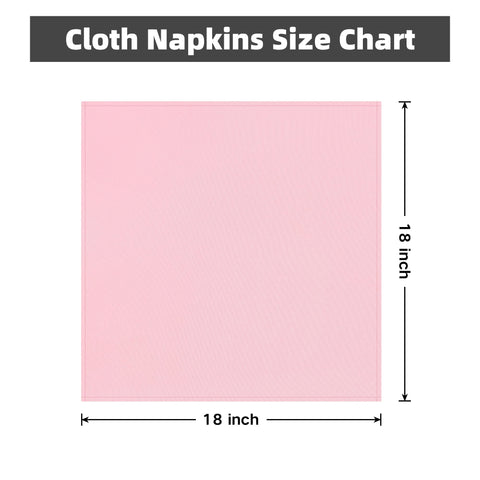 Nacuci servilletas rosas 18x18 aptas para lavado a máquina.
