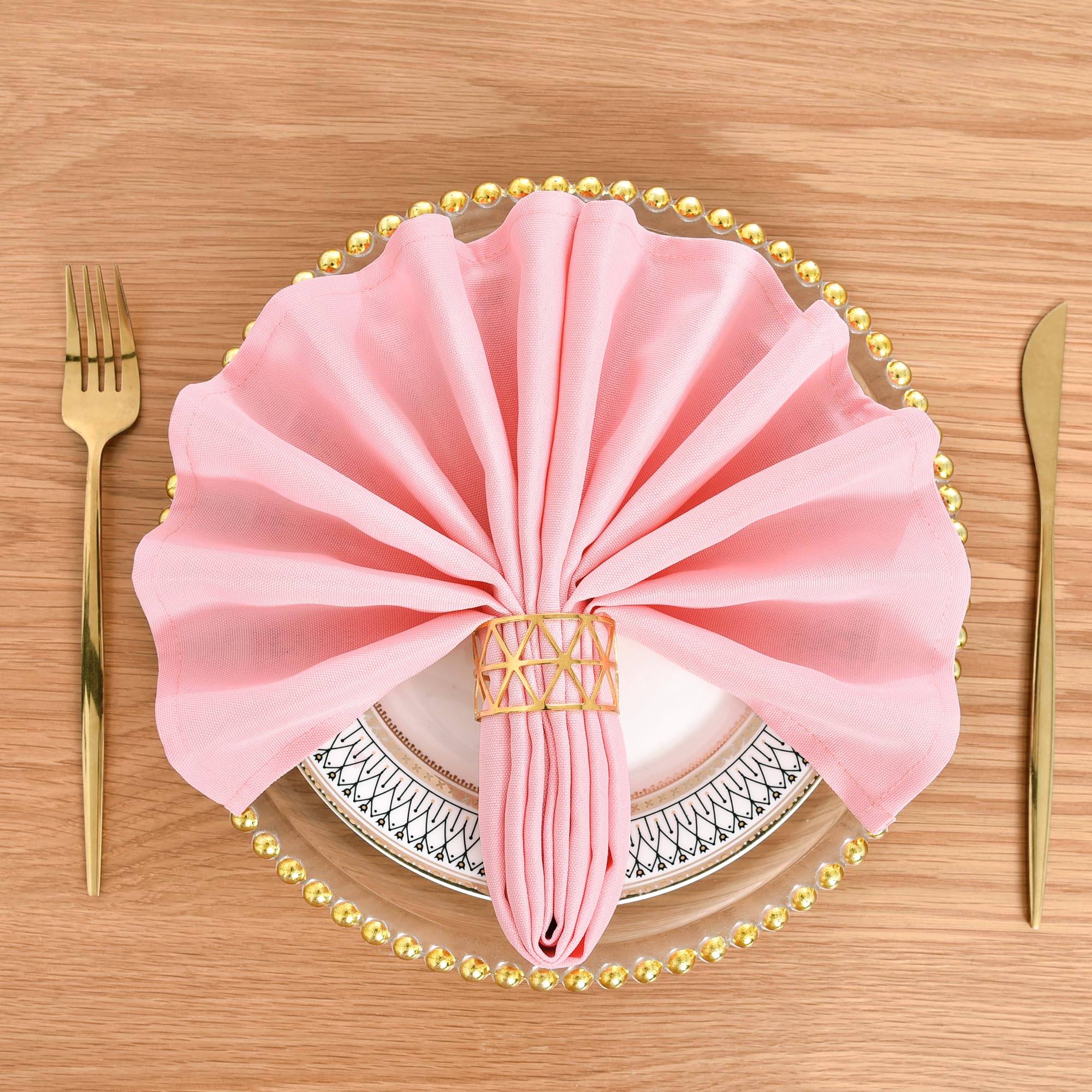 Nacuci servilletas rosas 18x18 tejido premium, suave y absorbente.