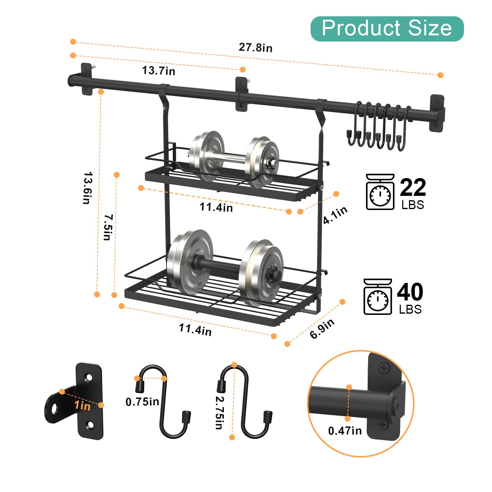 NADAMOO construcción de metal resistente para uso diario en cocina.