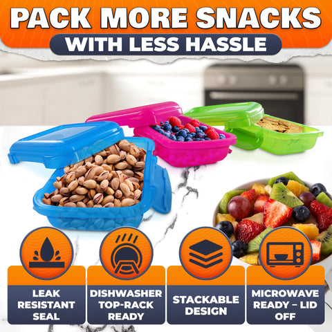 NADOBA recipientes snack apilables para ahorro de espacio