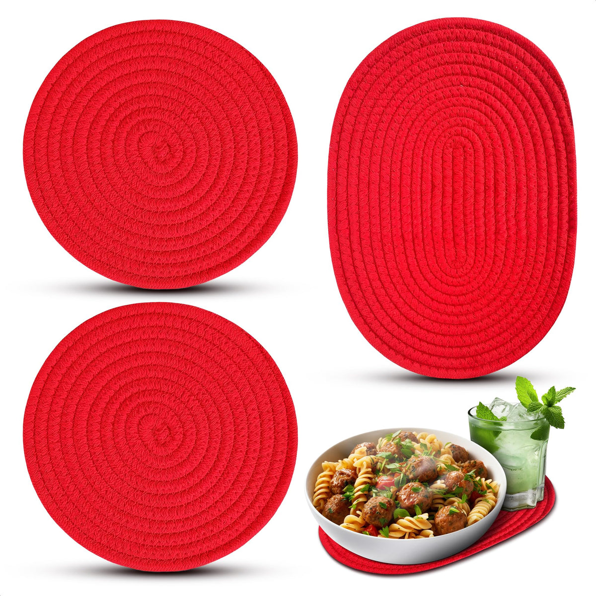 NADOBA posavasos navideños oval 12x8-5 protege superficies durante la cena