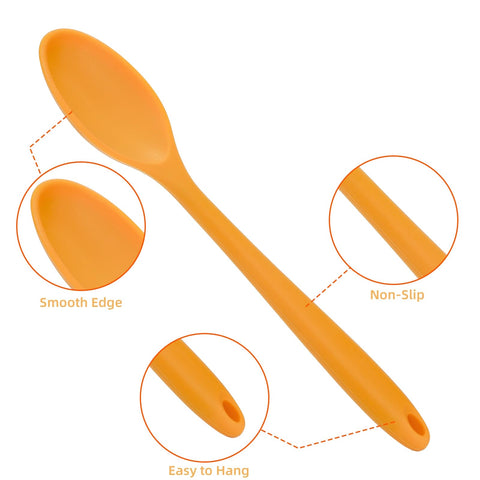 Nagpew cucharas silicona colores vibrantes para cocina diaria.