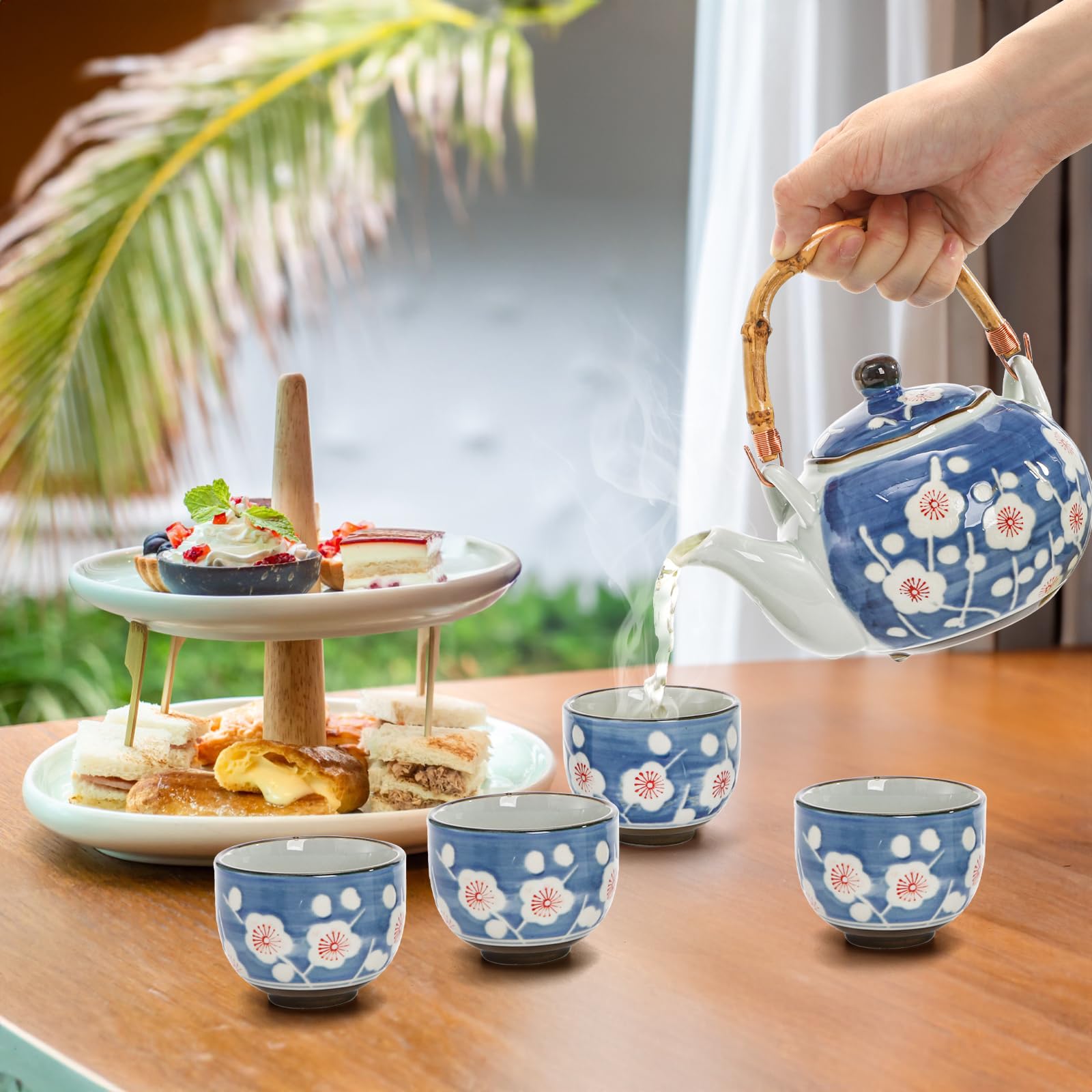 Nagpew set en mesa: experiencia de té relajante y elegante.