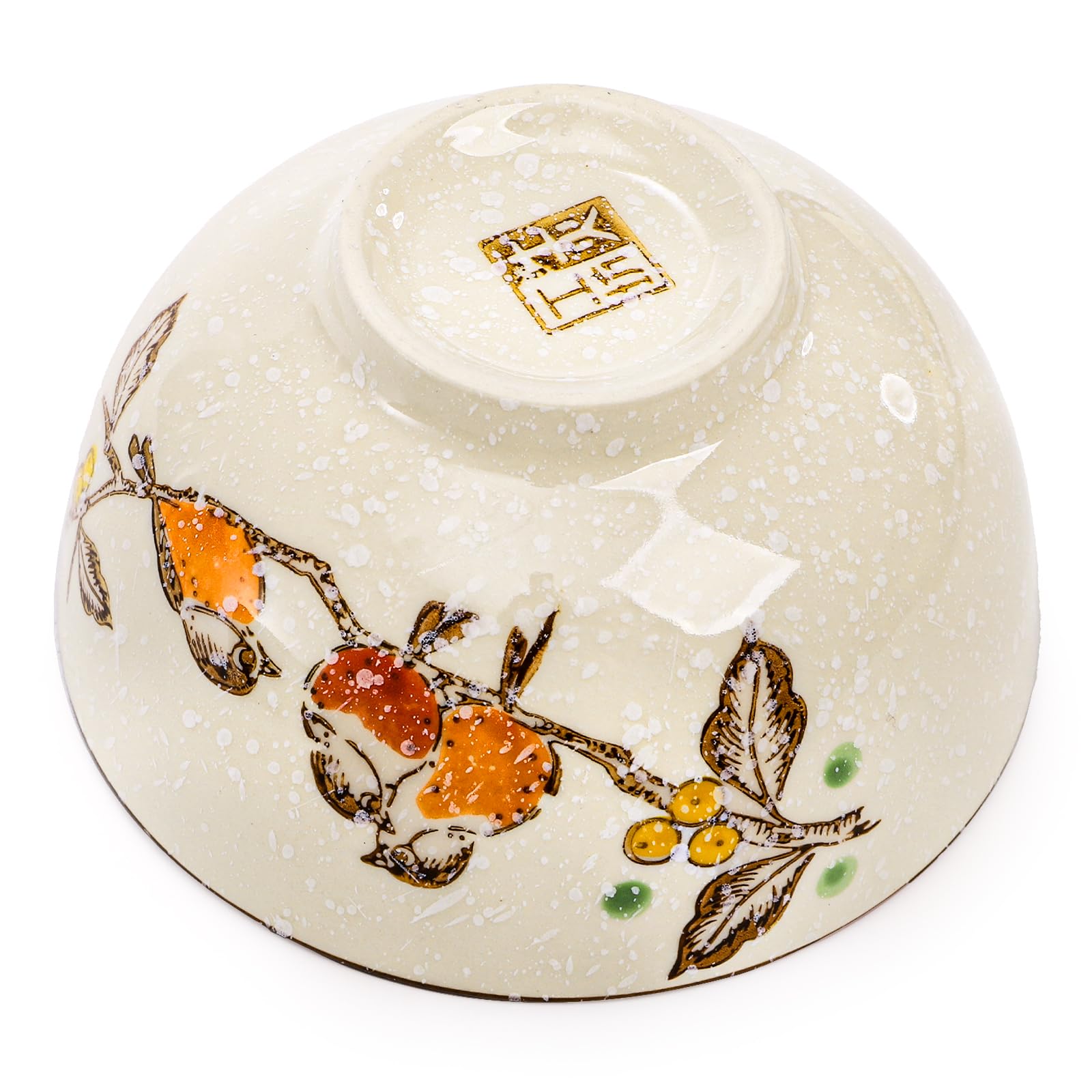 Nagpew tazón retro con patrón de pájaros para porciones pequeñas elegantes.