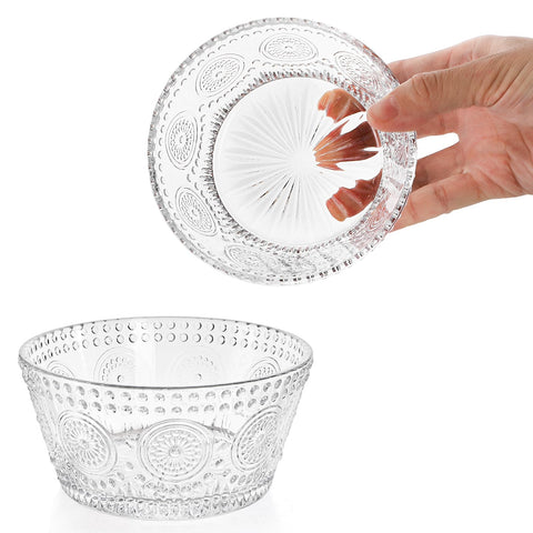 Nagpew vaso de cristal para tentempiés, yogur o fruta, diseño elegante