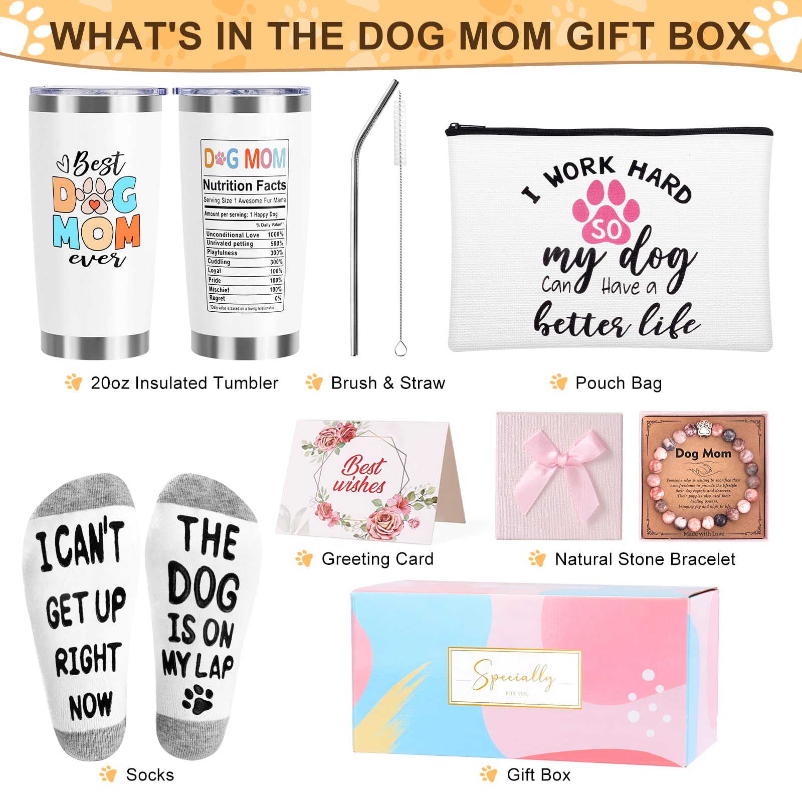 Bolsa de maquillaje NaiCeay para mamás de perros, perfecta para organizador