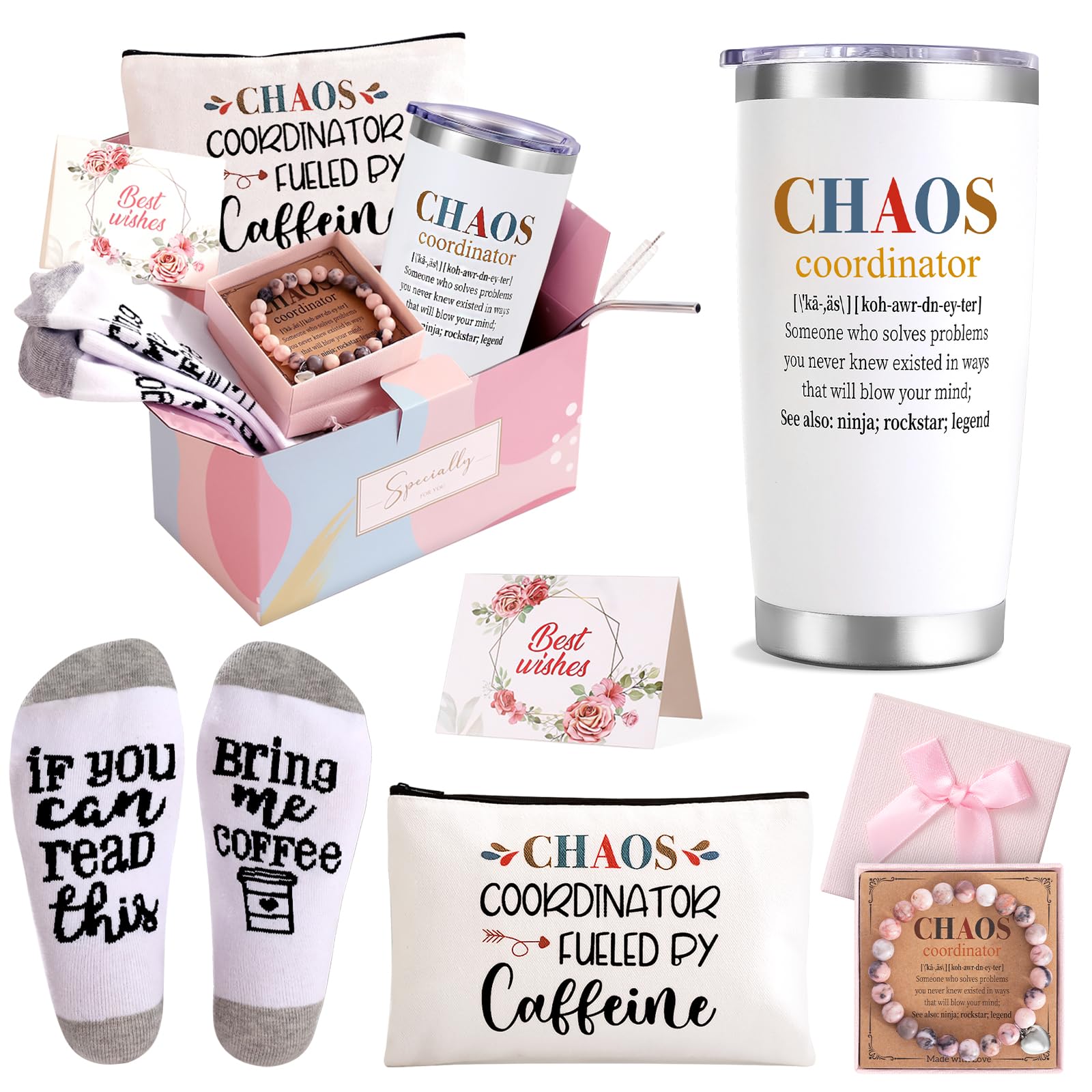 NaiCeay Chaos Coordinator tumbler 20oz, mantiene bebidas a temperatura durante horas.