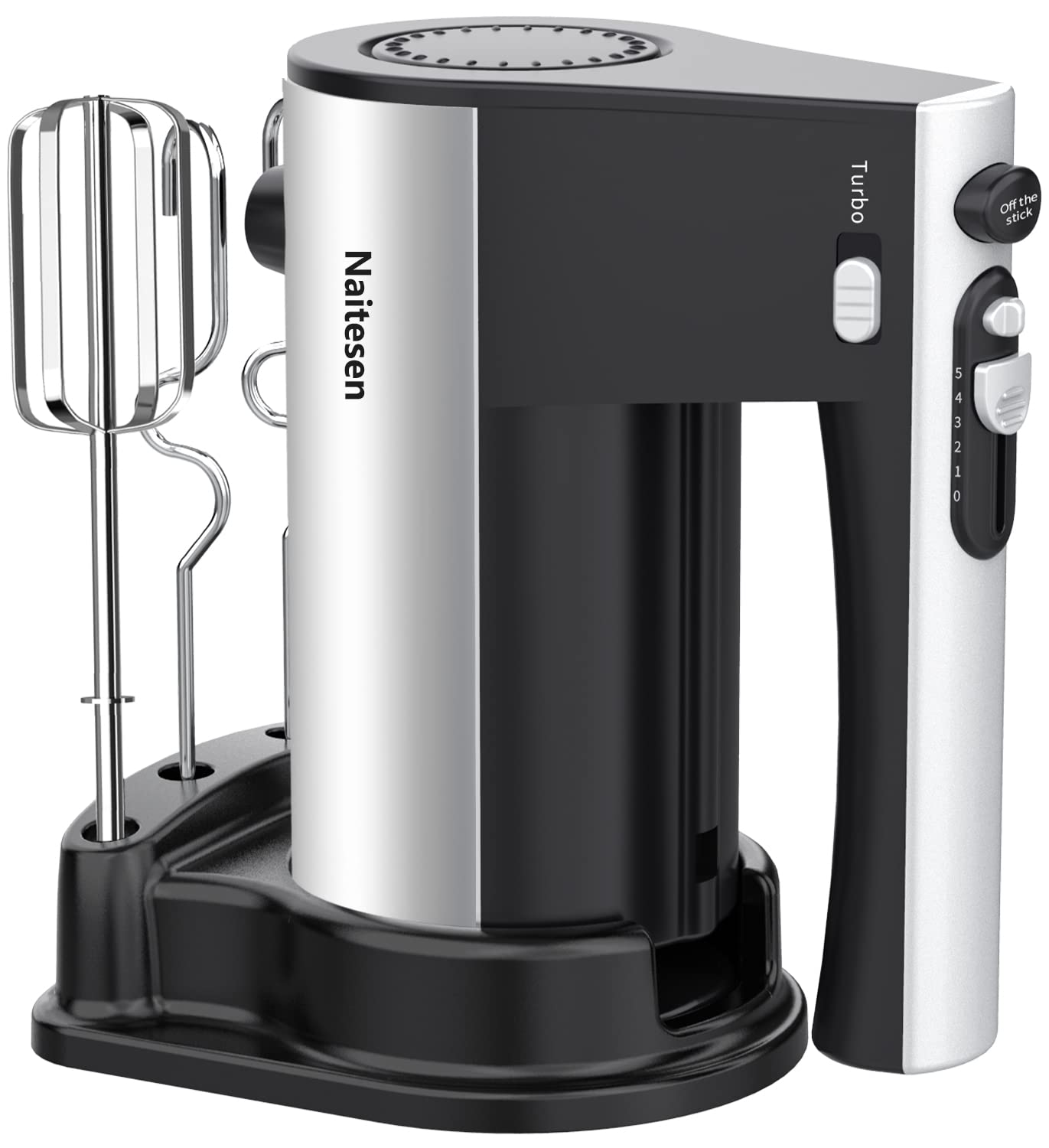 Naitesen batidora eléctrica de mano con mango ergonómico para batidos suaves.