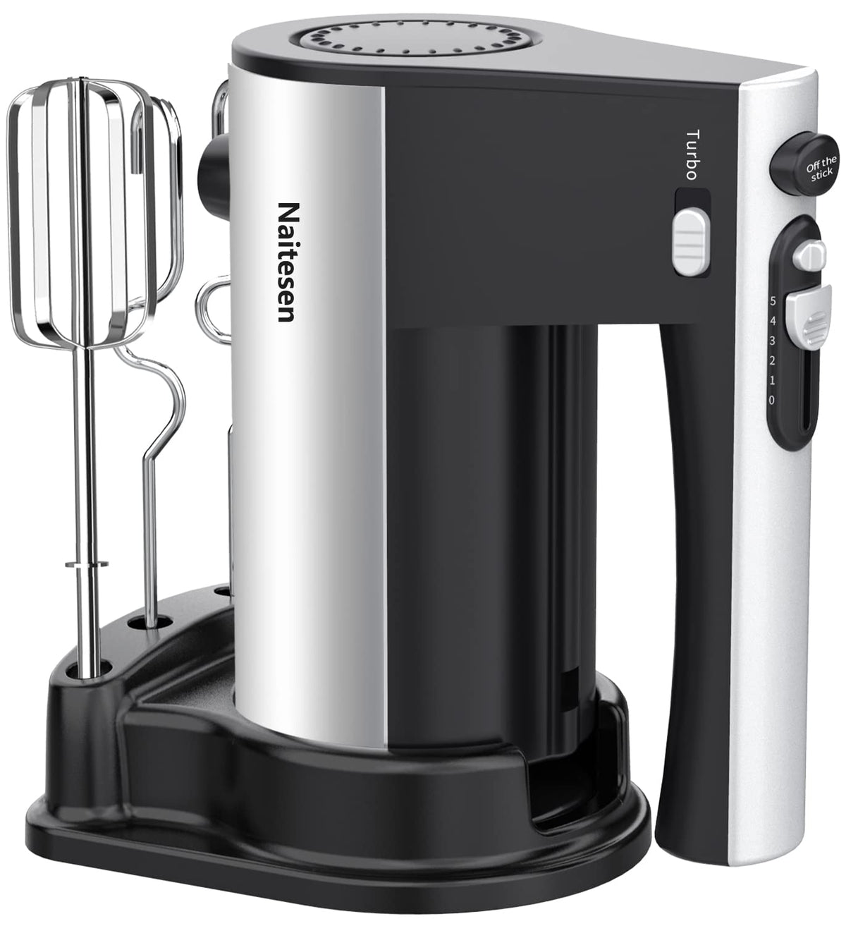 Naitesen batidora eléctrica de mano con mango ergonómico para batidos suaves.