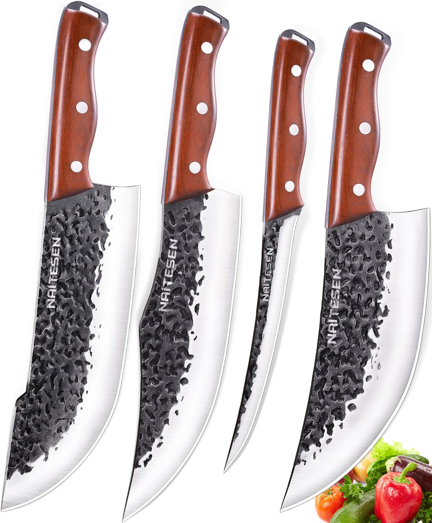 Cuchillo carnicero Naitesen de 8,5 pulgadas con filo afilado para cortes precisos.