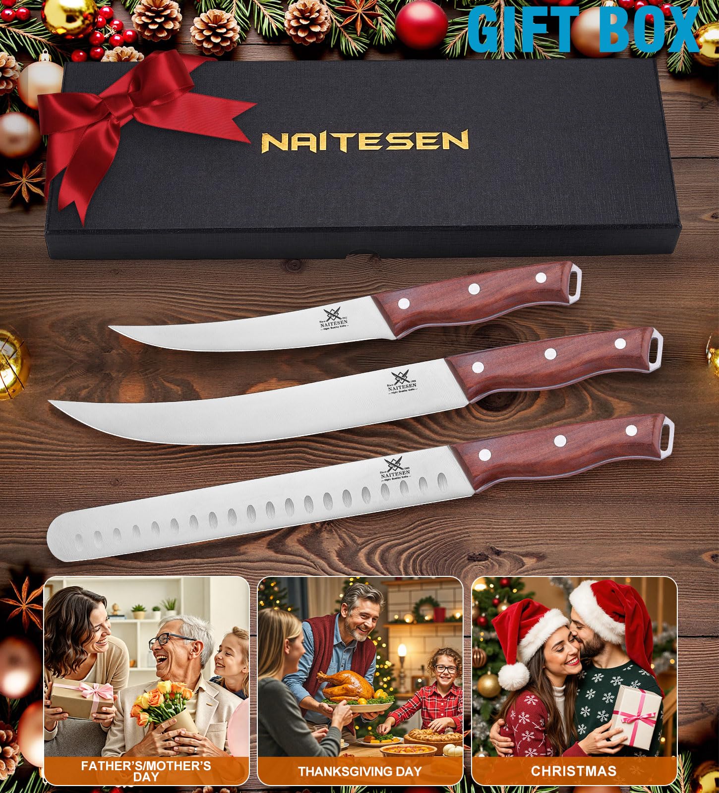Naitesen empaque regalo de alta calidad: regalo ideal para amantes de la carne.