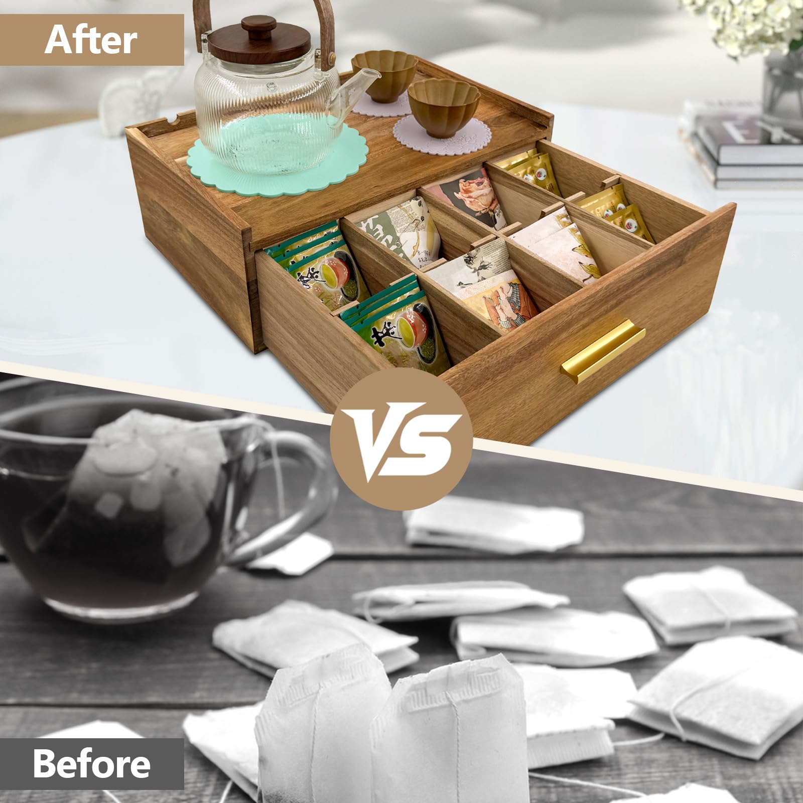 diseño elegante en mostrador de cocina o estantería