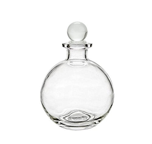 Nakpunar botella de vidrio esférica 250 ml con tapón, ideal para licores.