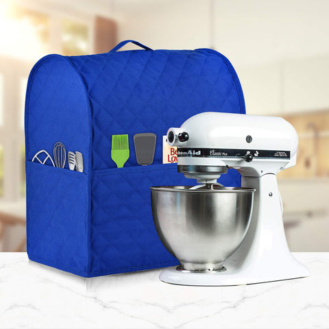 Material de algodón resistente de la funda NALAN, lavable y duradera para batidora azul.