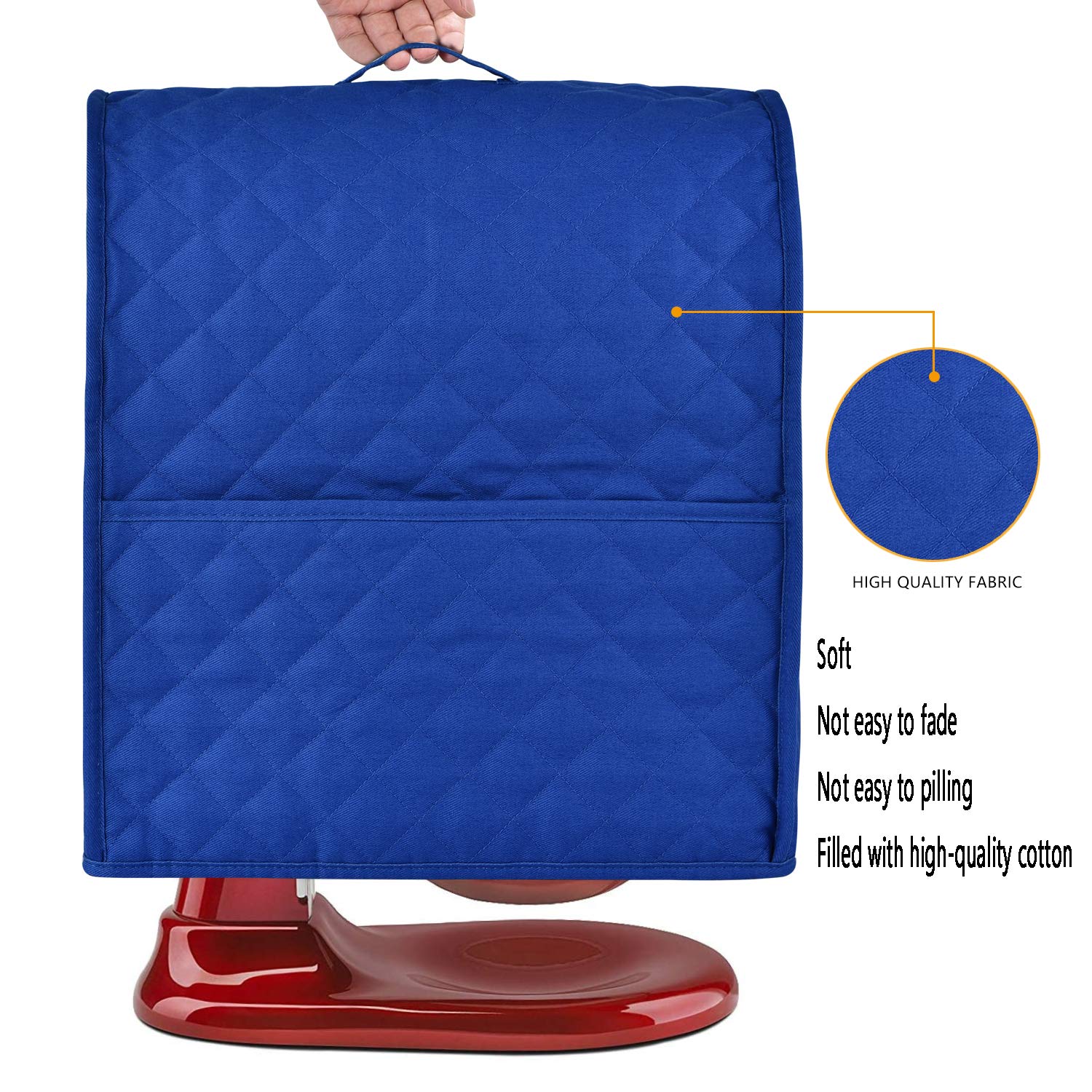 Interior forrado de la funda NALAN para batidora azul, mayor durabilidad y limpieza fácil.