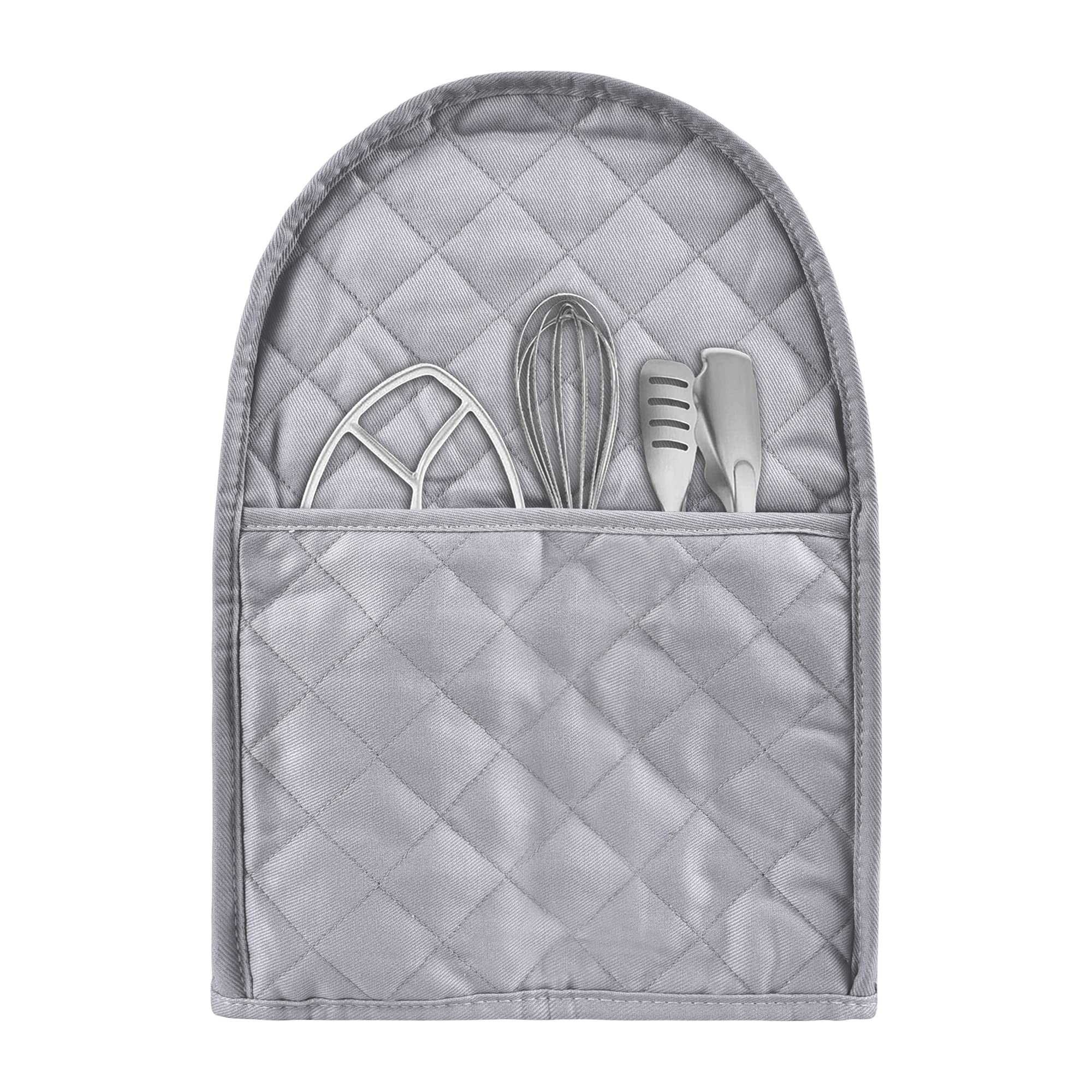 Cubierta de algodón NALAN gris para batidora de pie, duradera y fácil de limpiar.