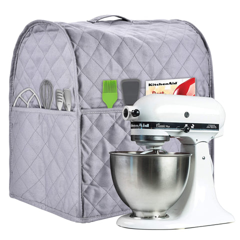 Cubierta NALAN para batidora de pie Kitchenaid gris protege polvo y salpicaduras.