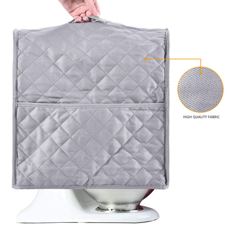 Funda NALAN para batidora de pie Kitchenaid gris con bolsillos para accesorios.