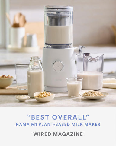 Nama M1 utiliza tecnología patentada para separar sólidos y obtener leche suave.