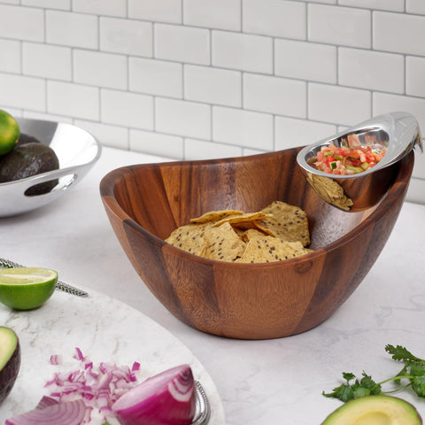 Nambe Harmony plato para entradas y degustaciones en reuniones.