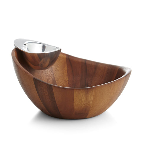 Nambe Harmony cuenco para salsas y aperitivos, ideal para servicios fríos o calientes.