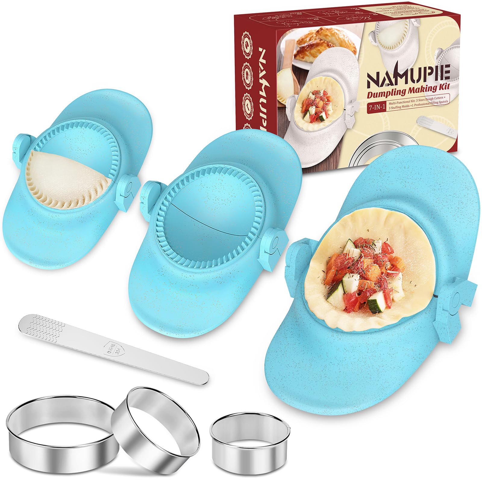 NAMUPIE juego dumpling de 7 piezas completo para cocinar en casa y sorprender a la familia.