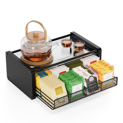 NANAGIFTREE Organizador de té con cajones para bolsitas, acceso rápido.