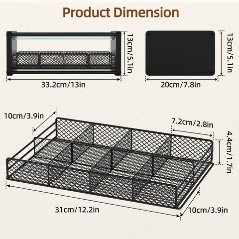 NANAGIFTREE Superficie de 30x17 cm como estación de té o café.