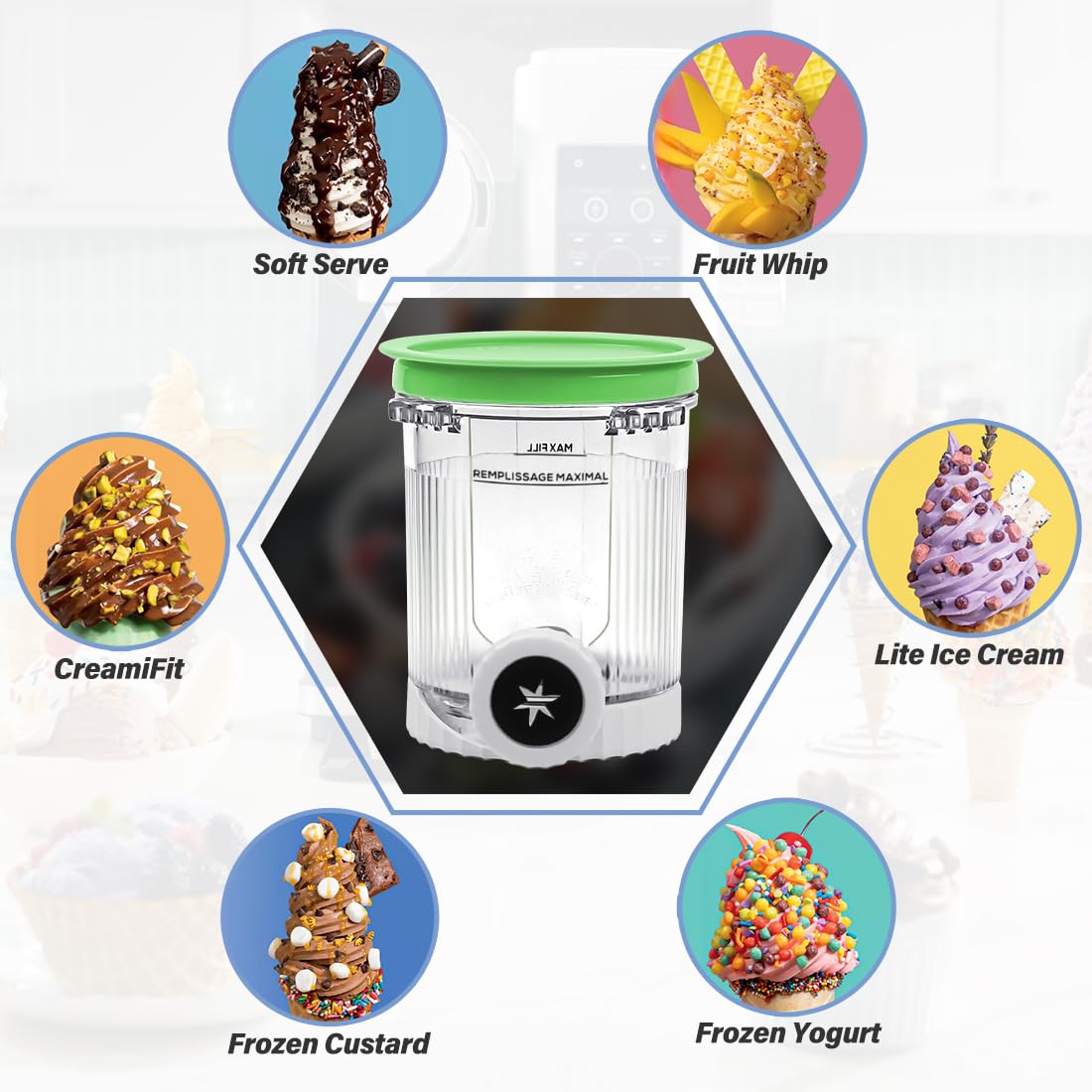 Nanobaby juego de 4 recipientes para Ninja Swirl
