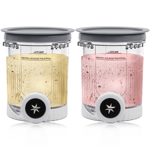 Pintas Nanobaby transparentes de 16oz para Ninja Swirl Creamii, almacenamiento seguro.