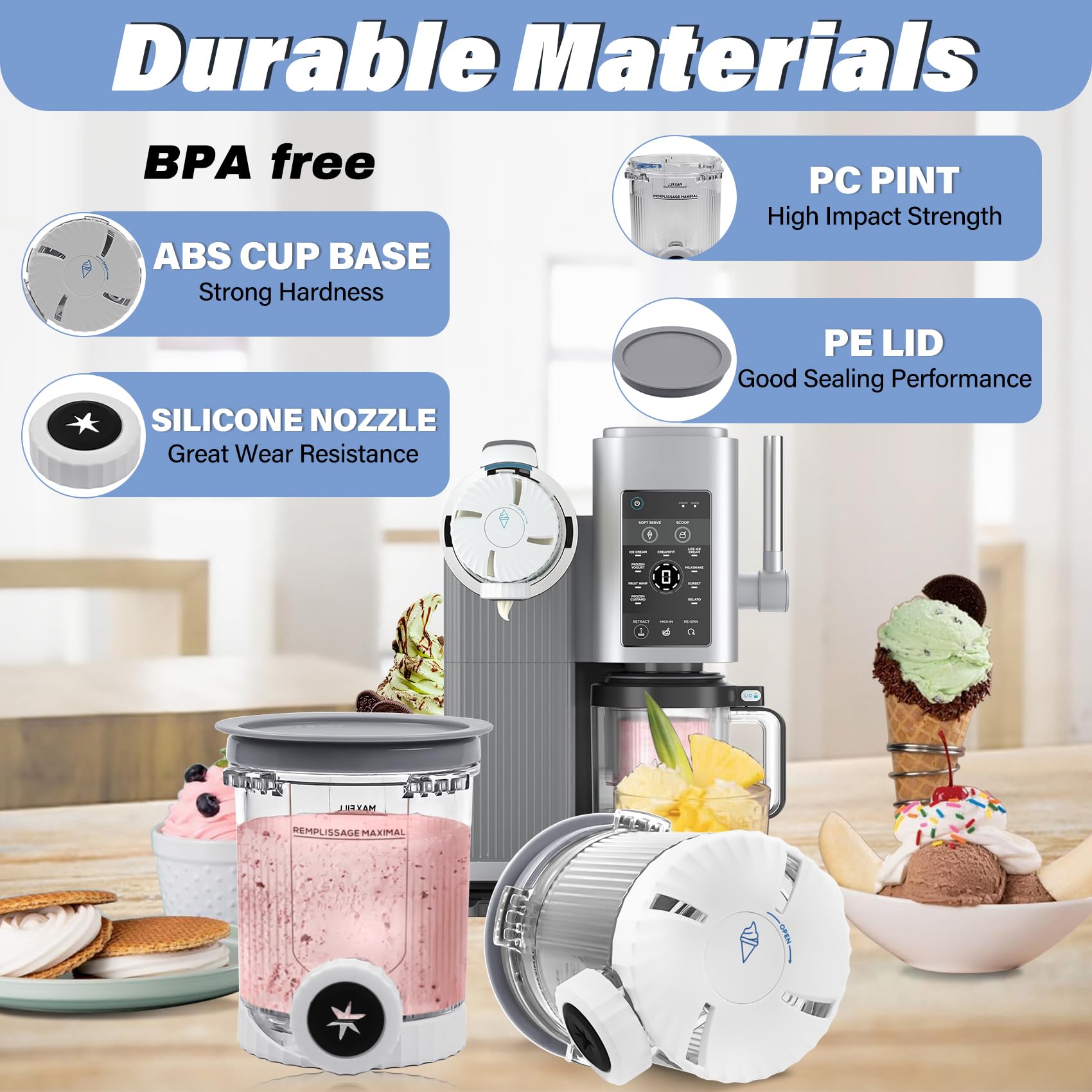 Tapa de cierre hermético Nanobaby para pintas de 16oz, evita fugas.