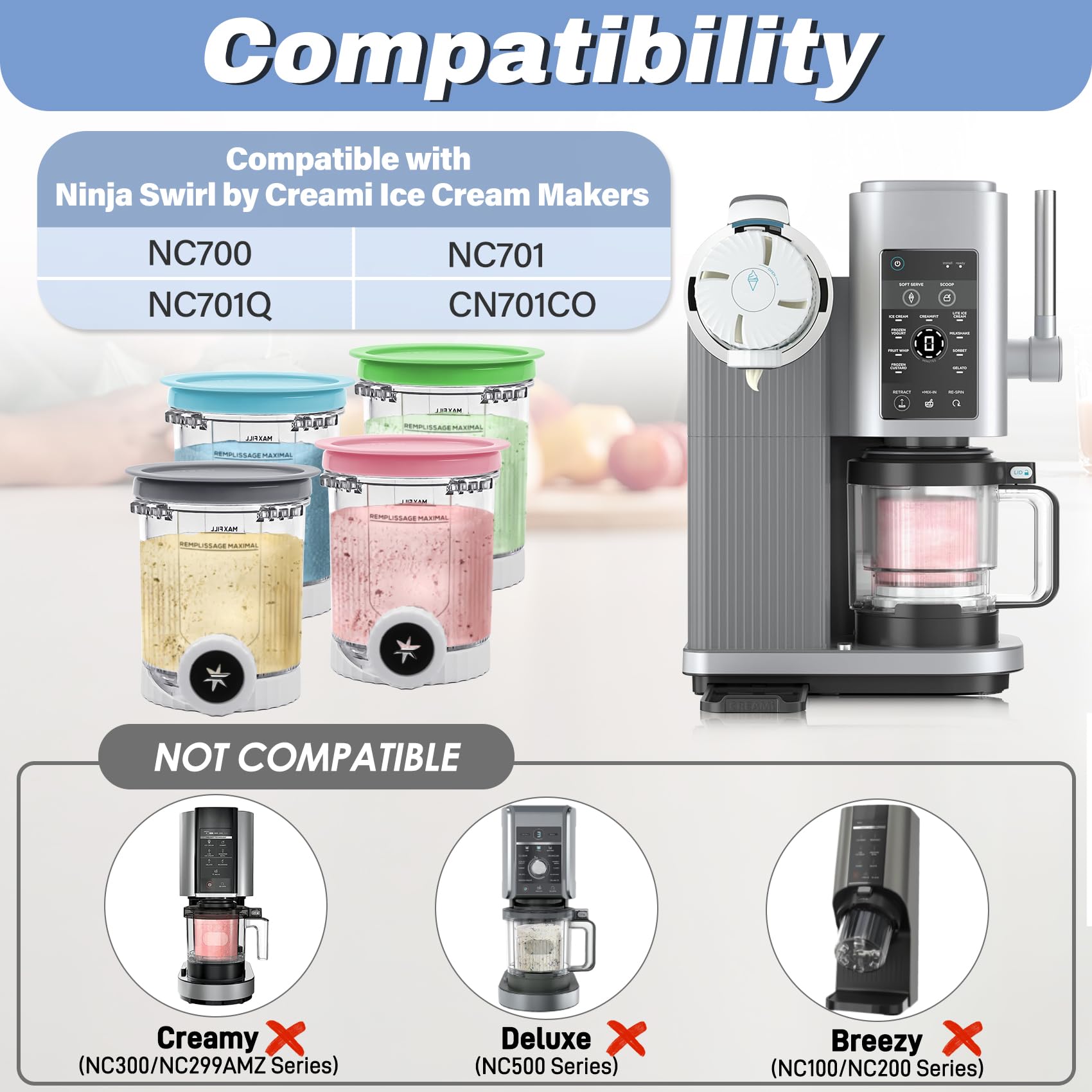 Nanobaby tapas de colores para identificar sabores rápidamente