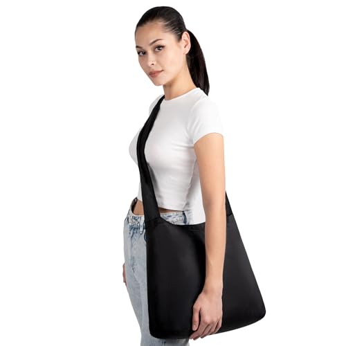 Nanobag capacidad 19 litros en bandolera, ideal para mercado.
