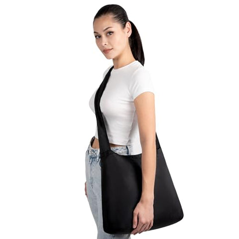 Nanobag capacidad 19 litros en bandolera, ideal para mercado.