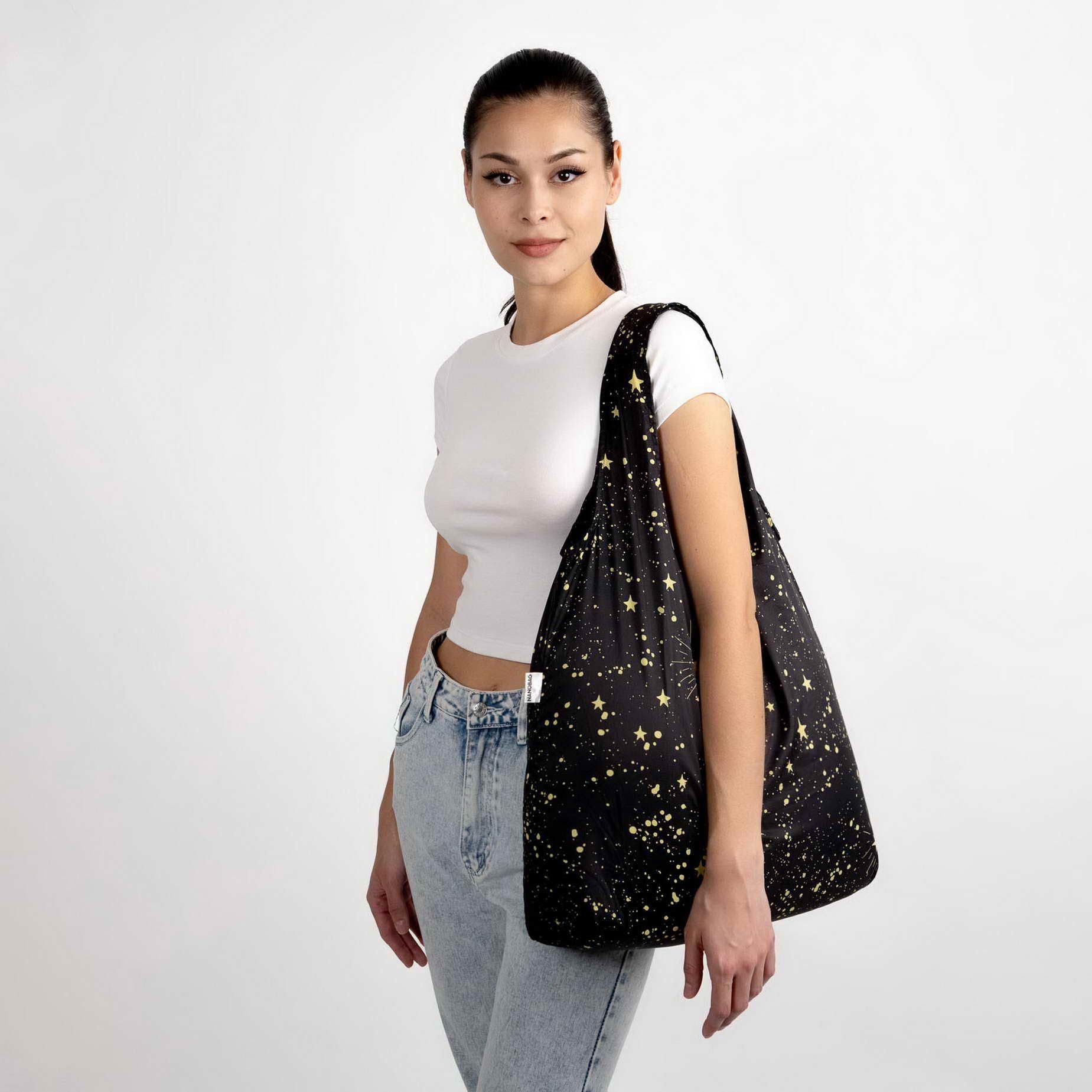 Nanobag XL Stars nylon ripstop resistente para uso diario y viaje.