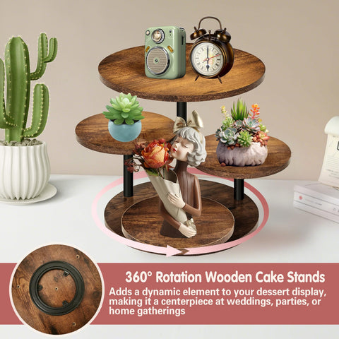 NANXITU platillo base con giro de 360° para cupcakes y pasteles.