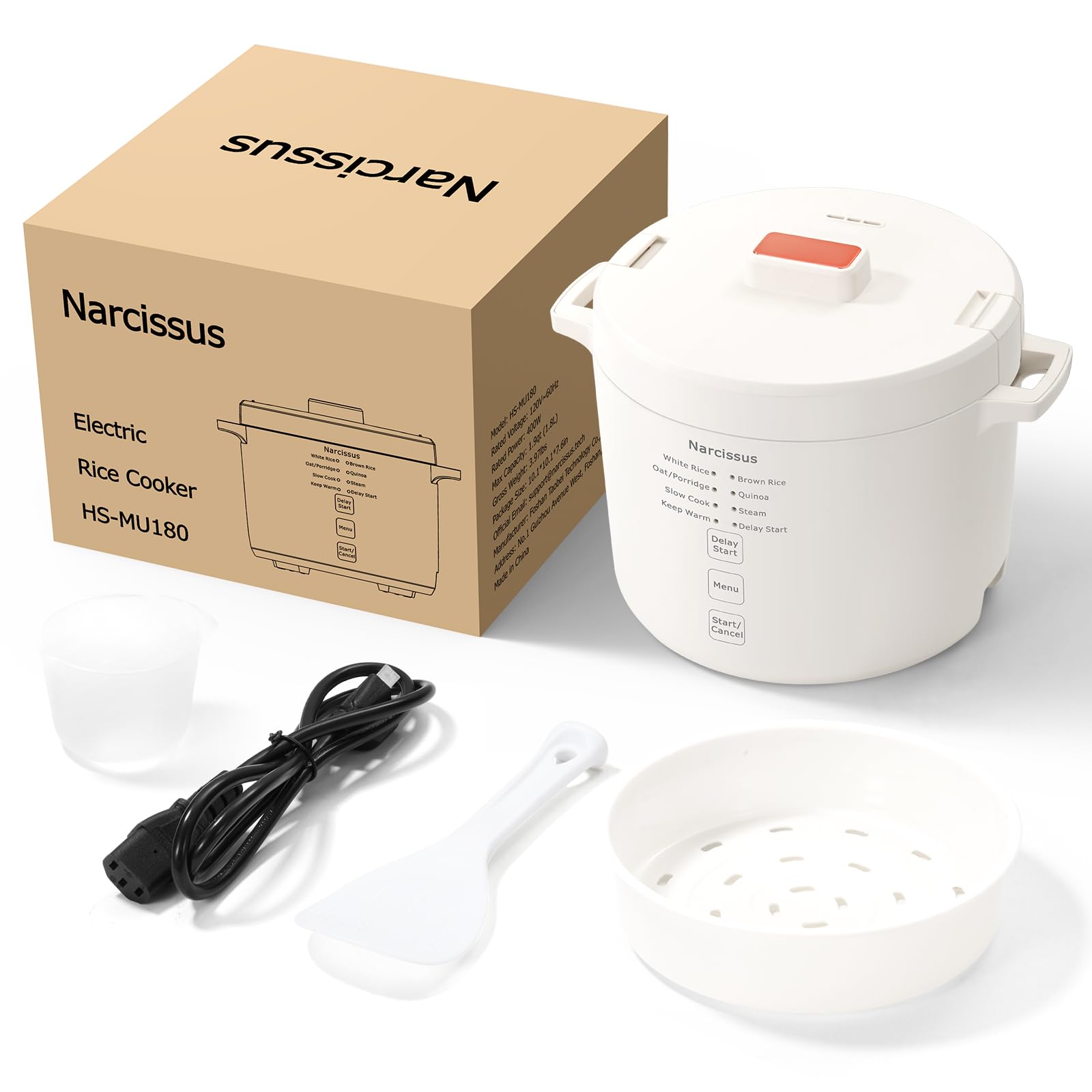 Narcissus Arrocera: accesorios incluidos para medir y servir.