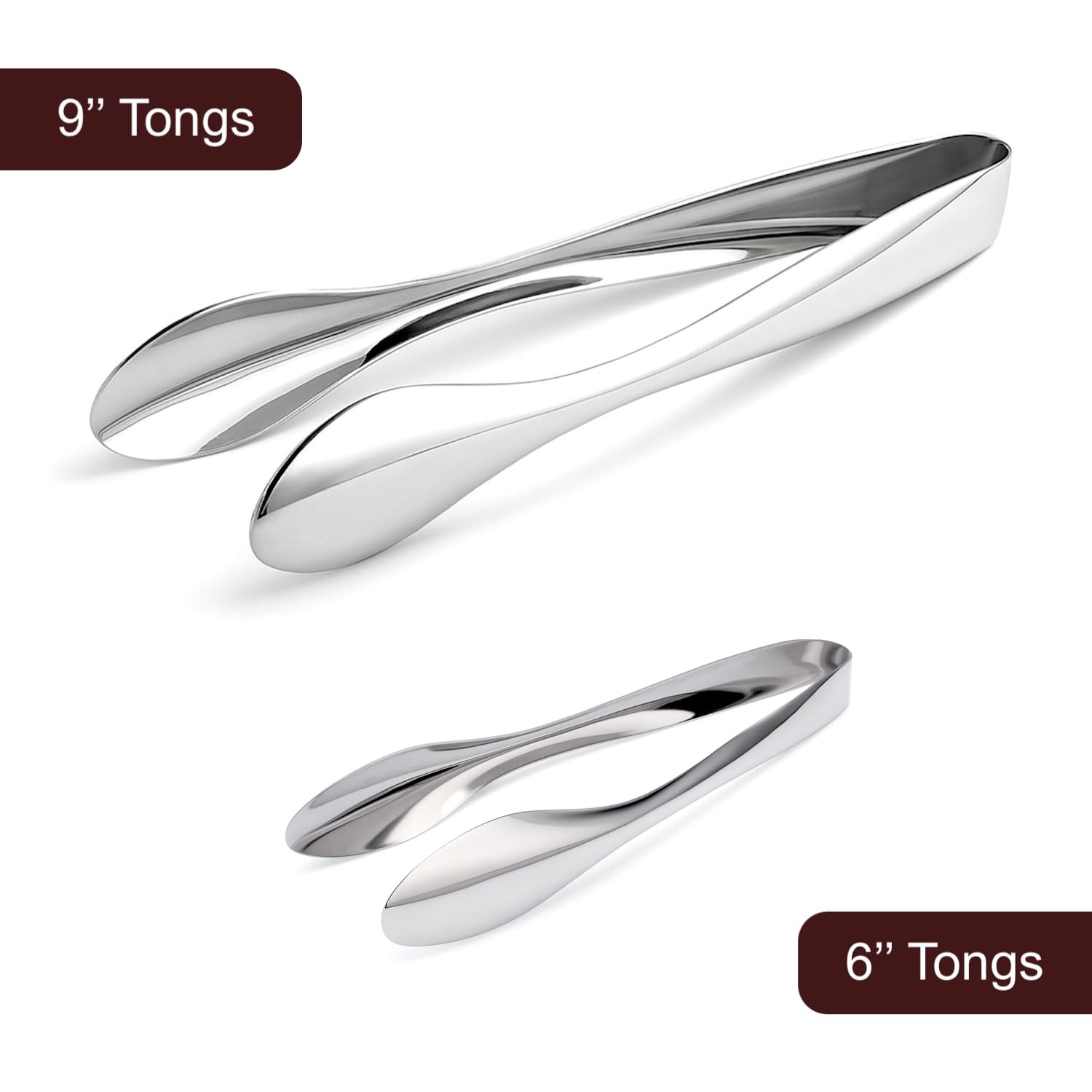 Pinzas Natier para catering, acero inoxidable, 9 pulgadas, uso versátil.