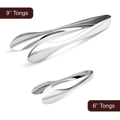 Pinzas Natier para catering, acero inoxidable, 9 pulgadas, uso versátil.