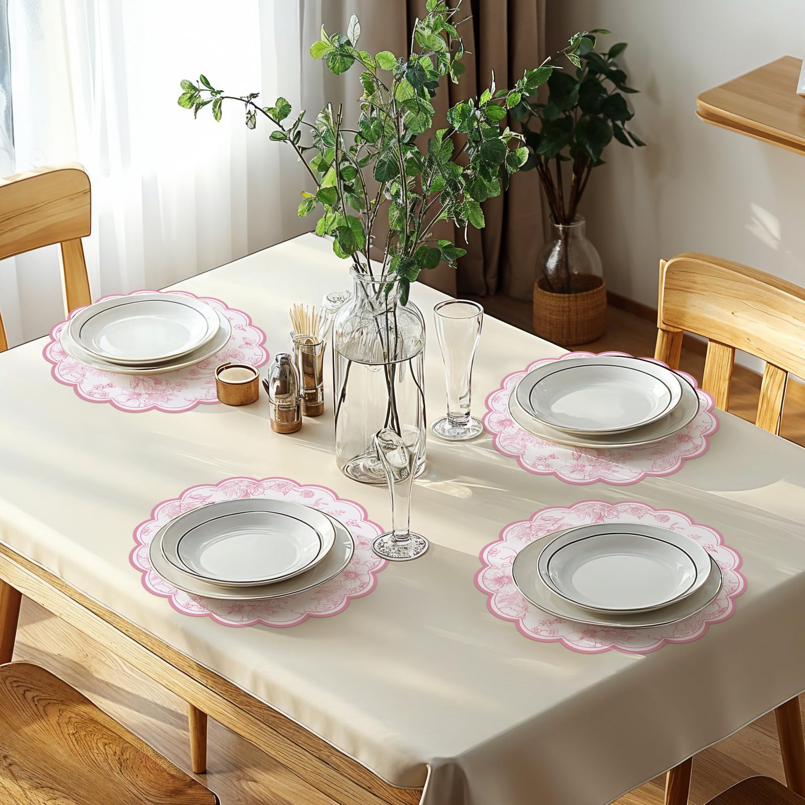 NatNarr mantel rosas para aniversario, salón con ambiente vintage.