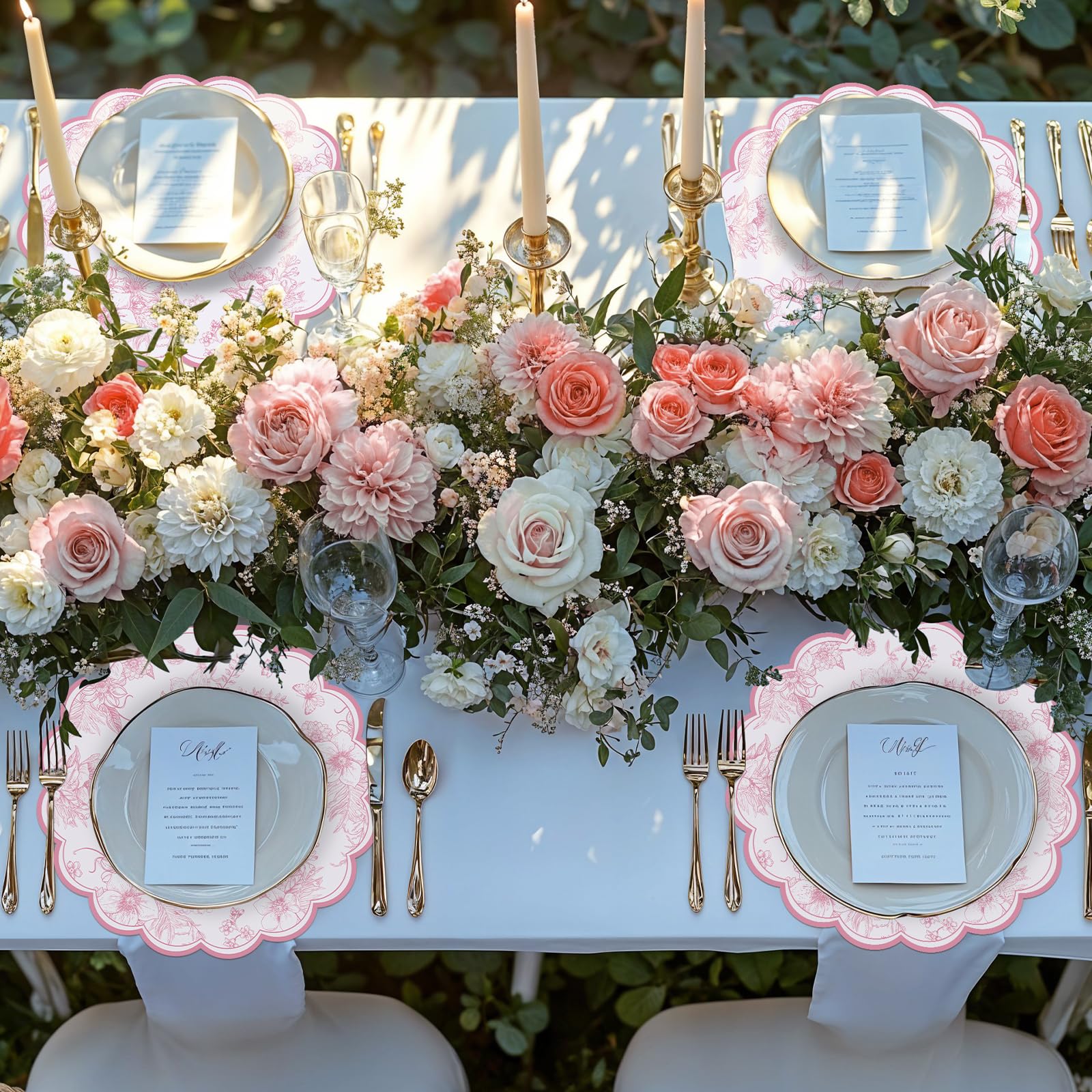 NatNarr mantel rosas para fiesta de té, estilo romántico.